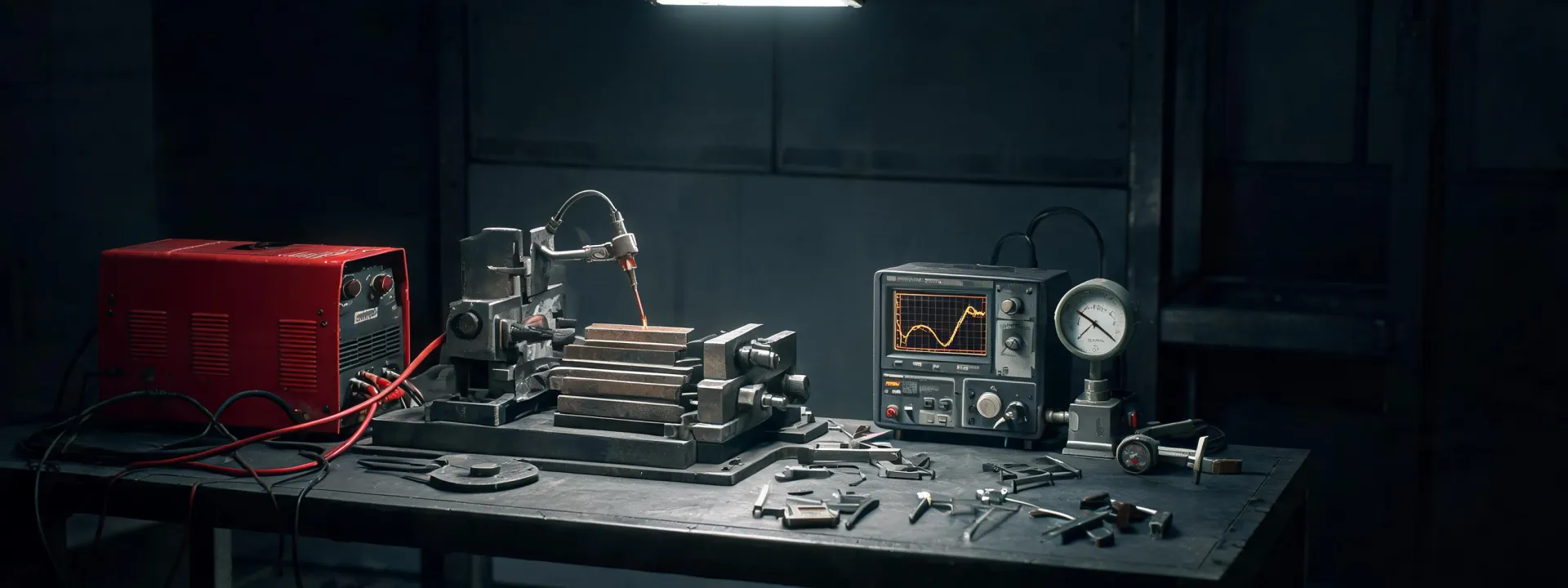 Welding application qualification cell with coupons and measurement equipment