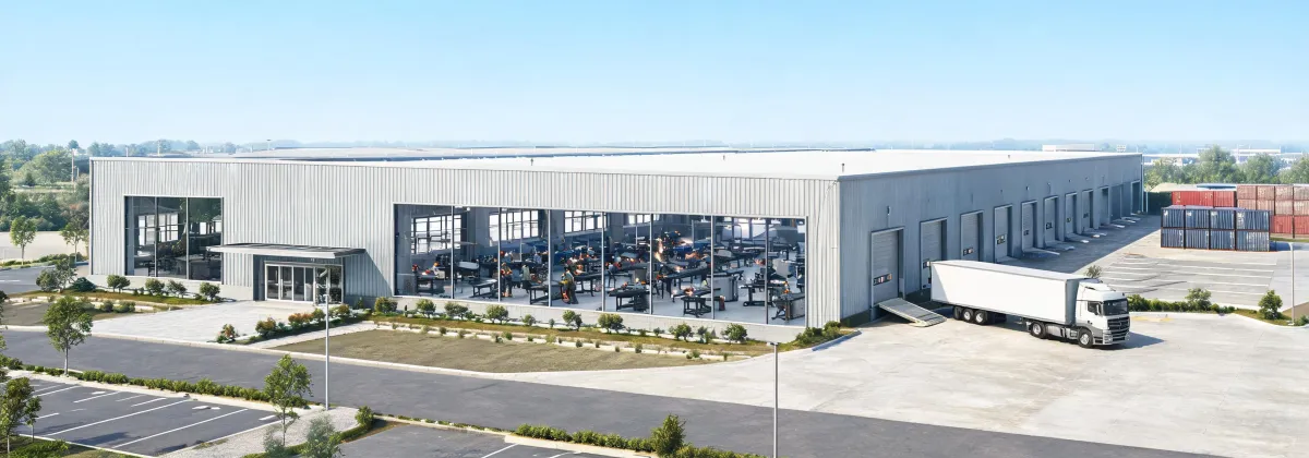 Industrial welding application center location illustration