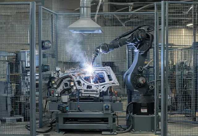 Robotic welding automotive assemblies